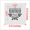 Happy Chanukah and Menorah Cookie & Craft Stencil | CM080 by Designer Stencils | Cookie Decorating Tools |